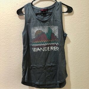 Rock & Roll Cowgirl Wanderer Tank Top - Charcoal